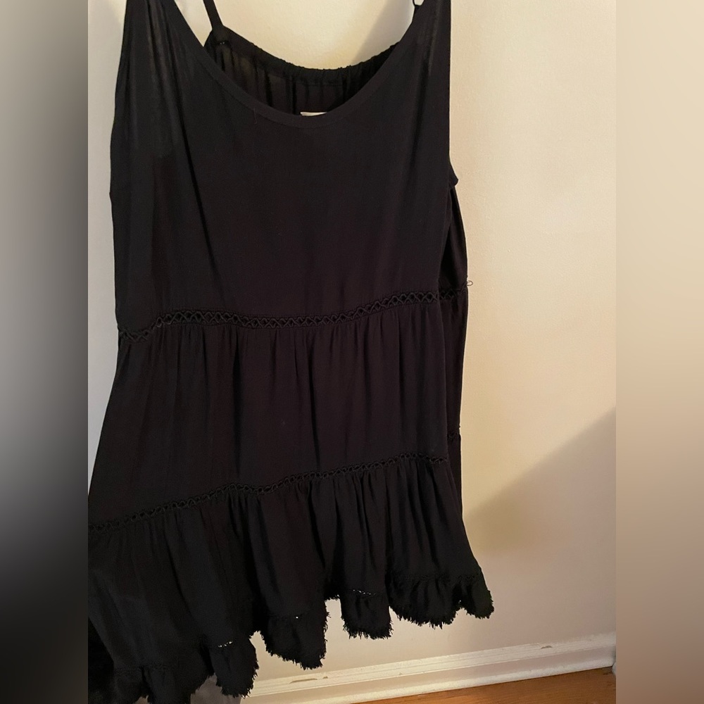 Black Dress with Flowy Bottom